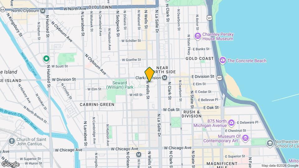 1137 N Wells St, Unit 0510 Map and Location Details