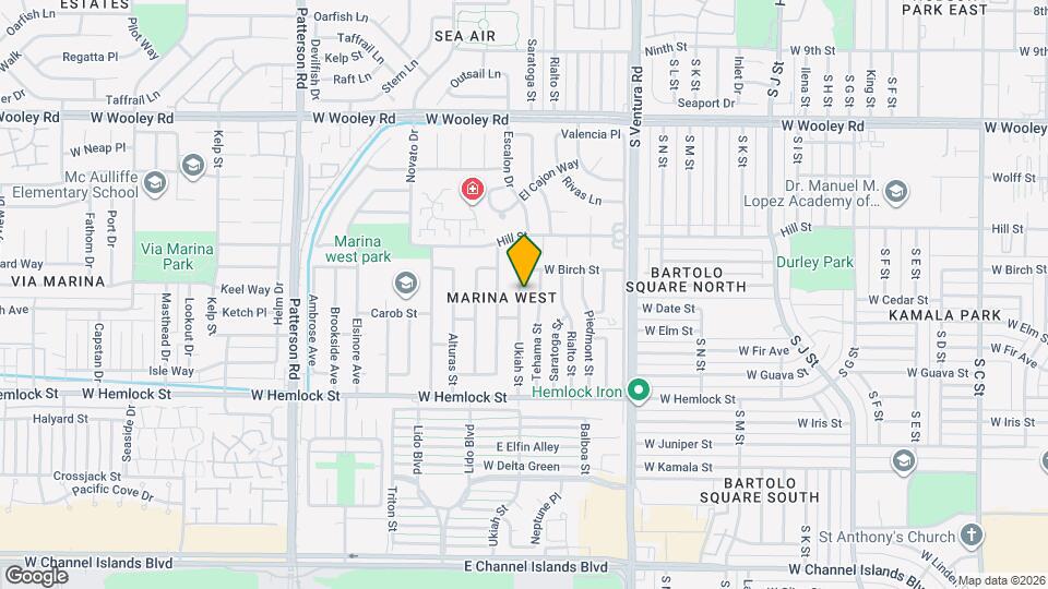 1500 Ukiah St Map and Location Details