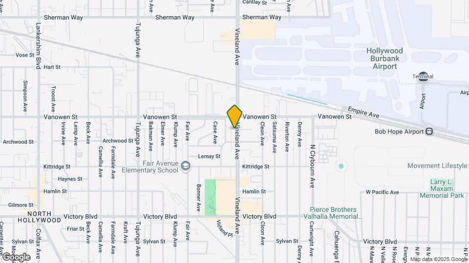 6725 Vineland Ave Mapa y Detalles de la Ubicación