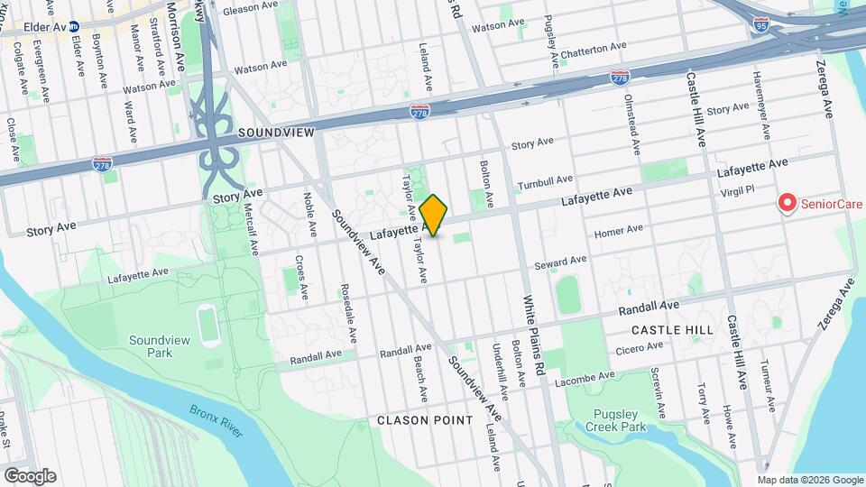 743 Thieriot Ave, Unit 2 Bedroom Apartment Map and Location Details