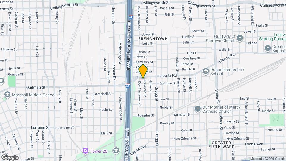 2413 Brewster St Map and Location Details