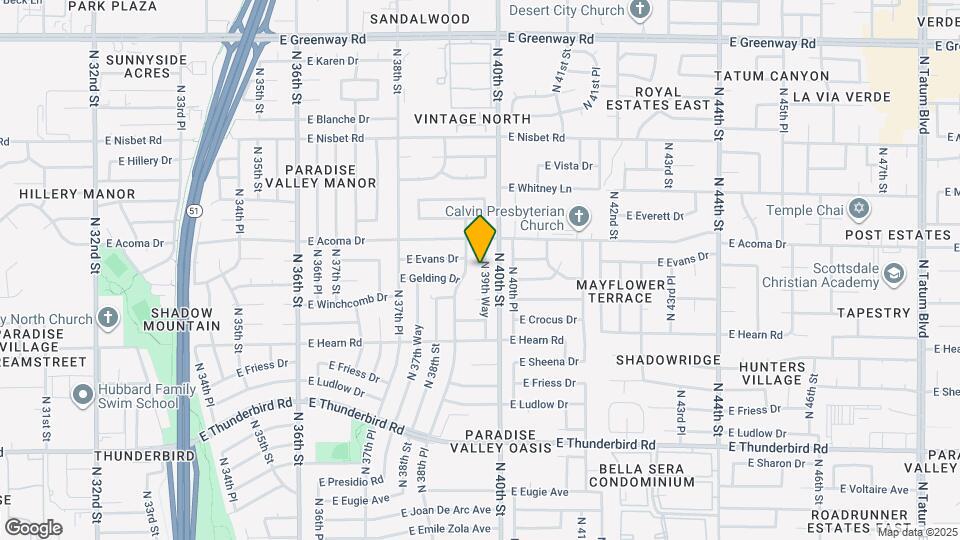 14420 N 39th Way Map and Location Details