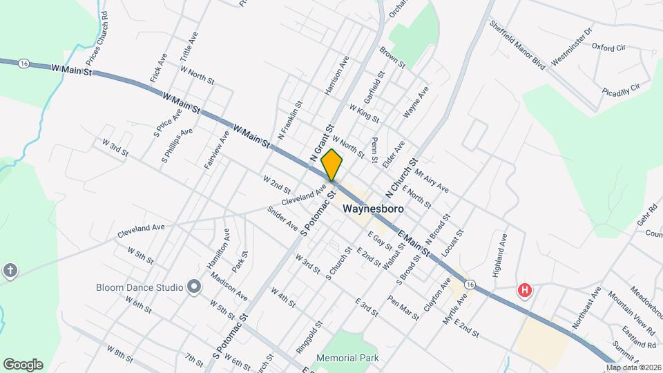 110 W Main St Map and Location Details