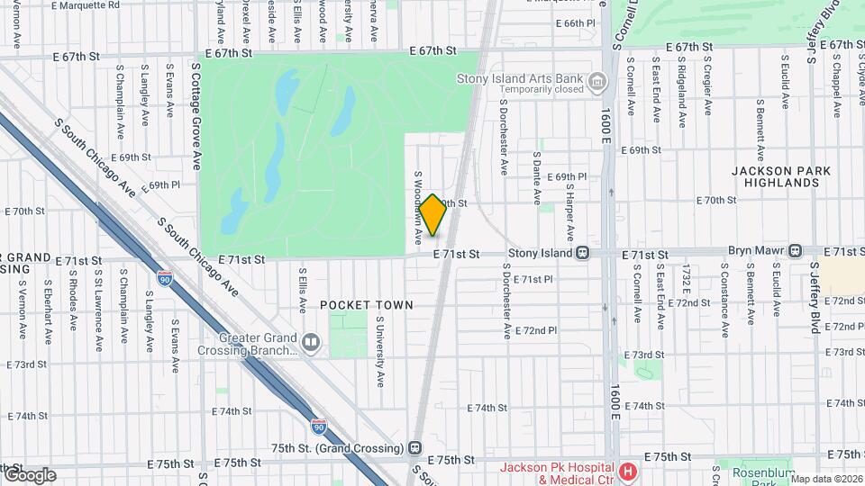 7042 S Kimbark Ave, Unit 3 Map and Location Details