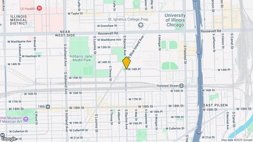 1111 W 14th Pl, Unit 321 Map and Location Details