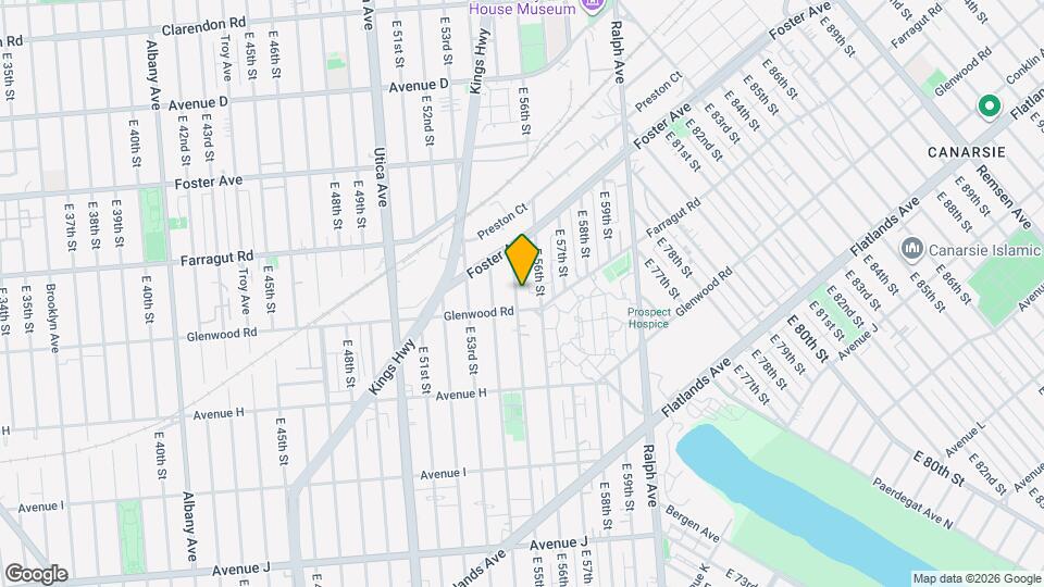877 E 55th St Map and Location Details