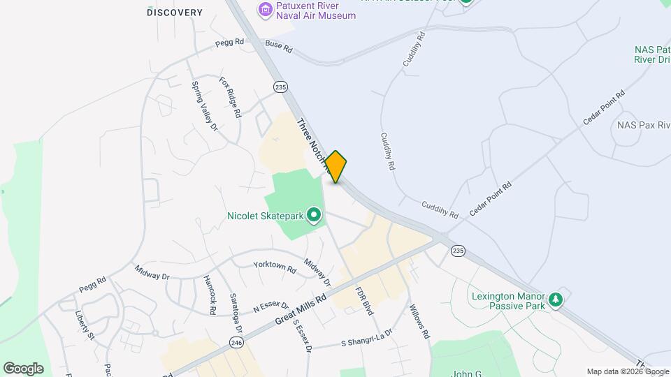 21899 Three Notch Rd Map and Location Details