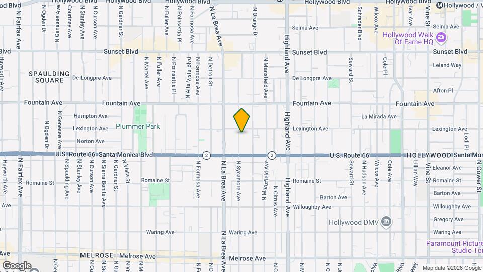 1146 N Sycamore Ave Map and Location Details
