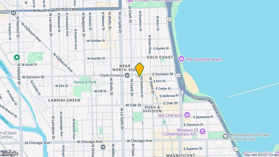 1156 N Dearborn St Map and Location Details