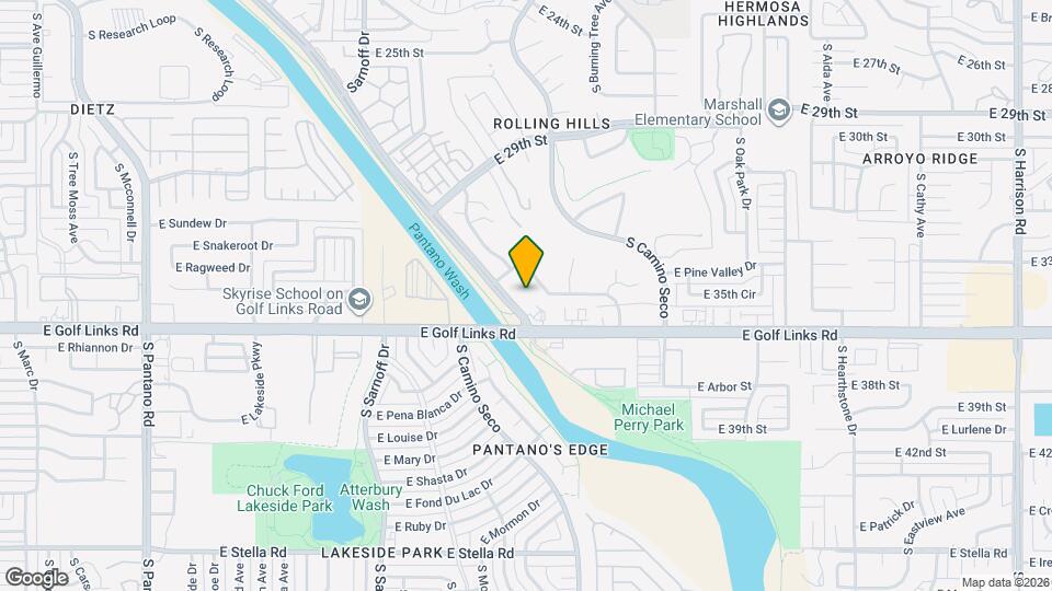 2501 S Pantano Pkwy Map and Location Details