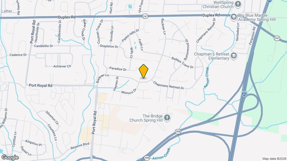 2961 Buckner Ln Mapa y Detalles de la Ubicación