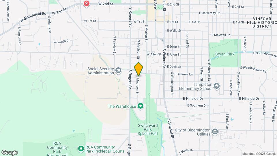 1209 S Madison St Map and Location Details