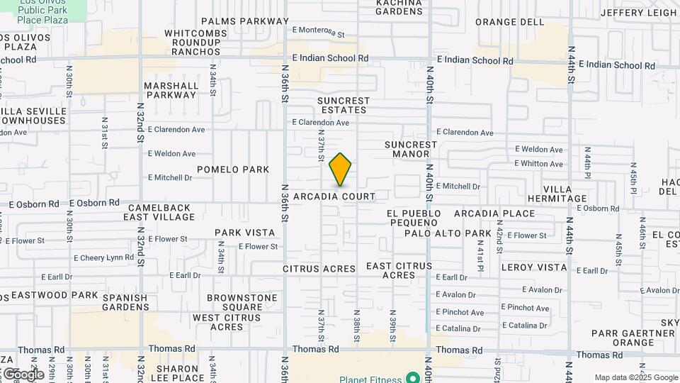 3731 E Mitchell Dr Mapa y Detalles de la Ubicación