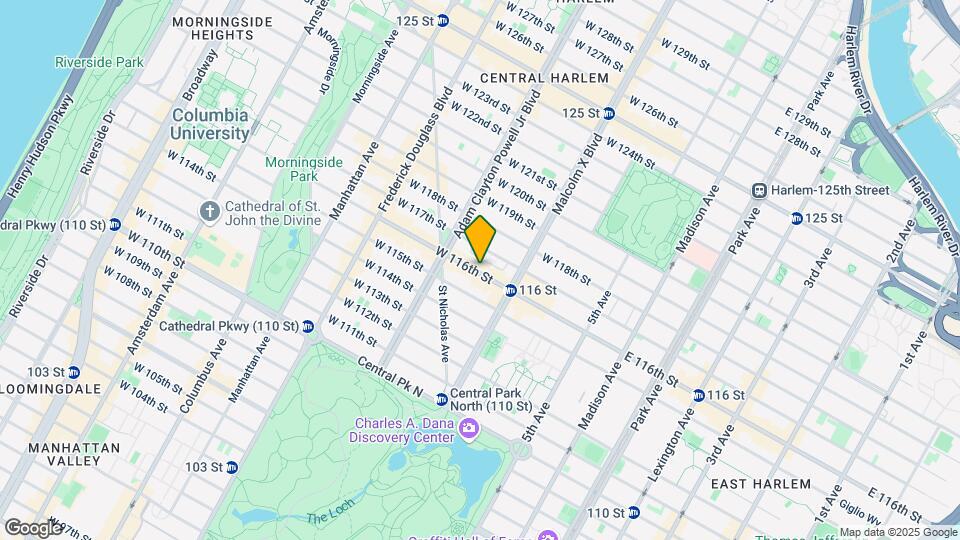 131 W 116th St Mapa y Detalles de la Ubicación