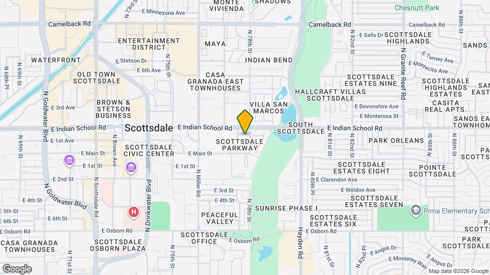 7736 E 1st Ave Map and Location Details