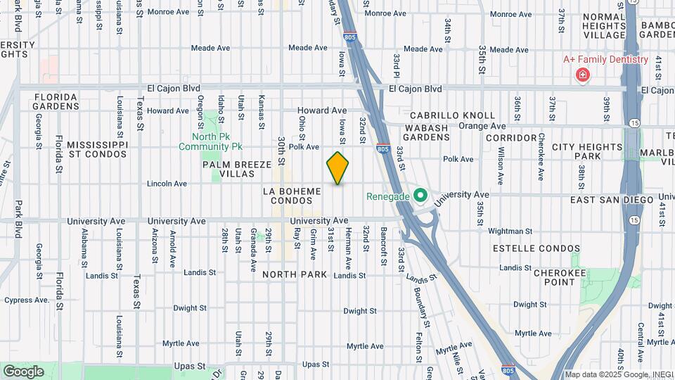 3976 Iowa St, Unit 3 Map and Location Details