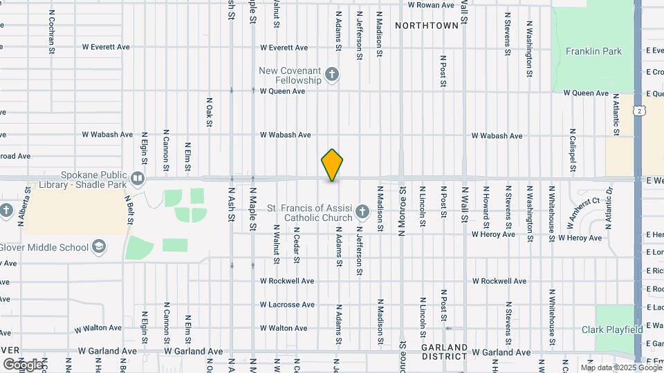 4611 N Adams St Map and Location Details
