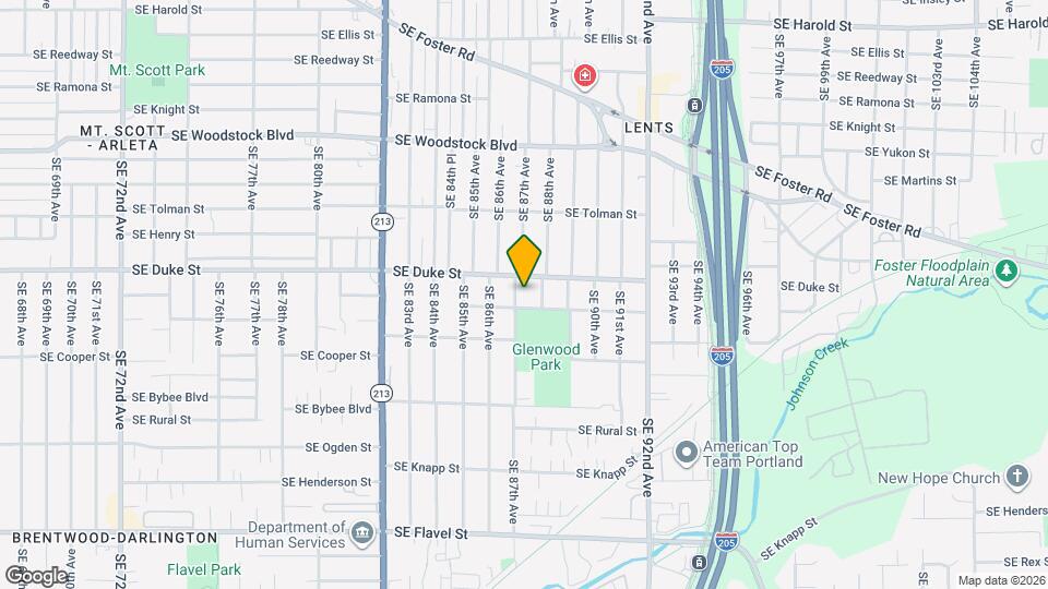 6524 SE 87th Ave, Unit Unit B Map and Location Details