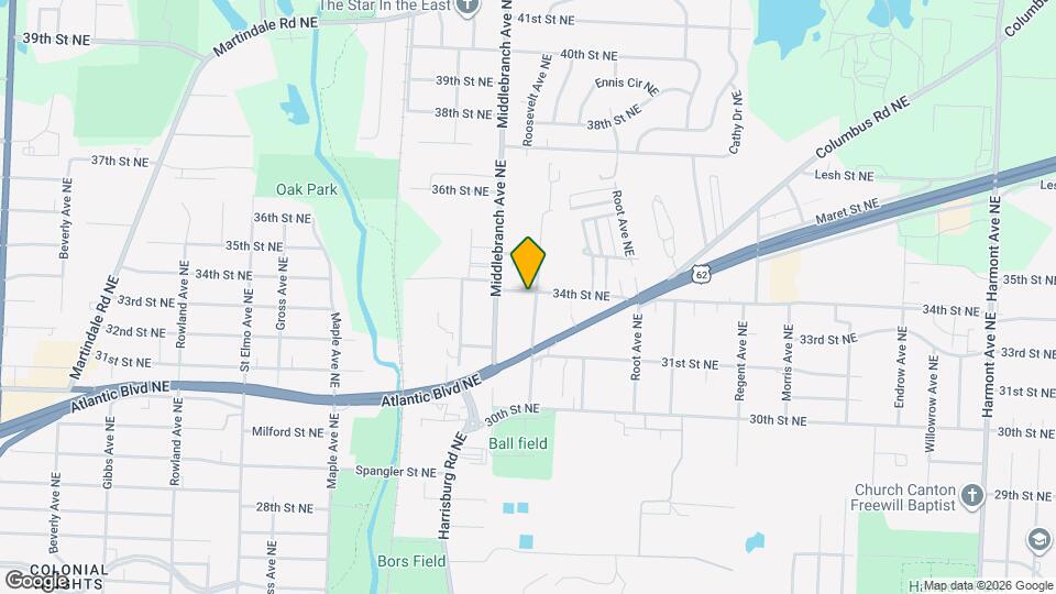 2134 34th St NE Map and Location Details