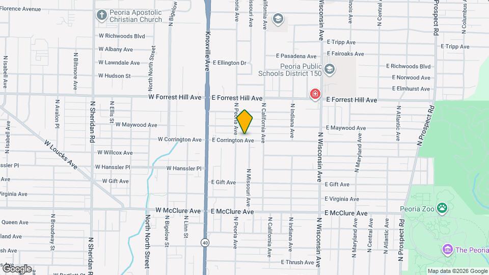 309 E Corrington Ave Mapa y Detalles de la Ubicación