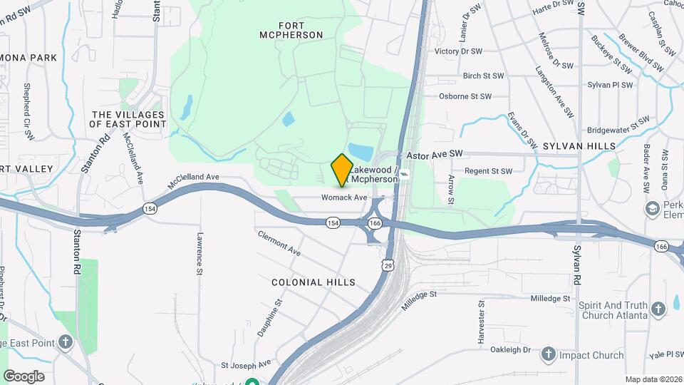 1339-1345 Womack Ave Mapa y Detalles de la Ubicación