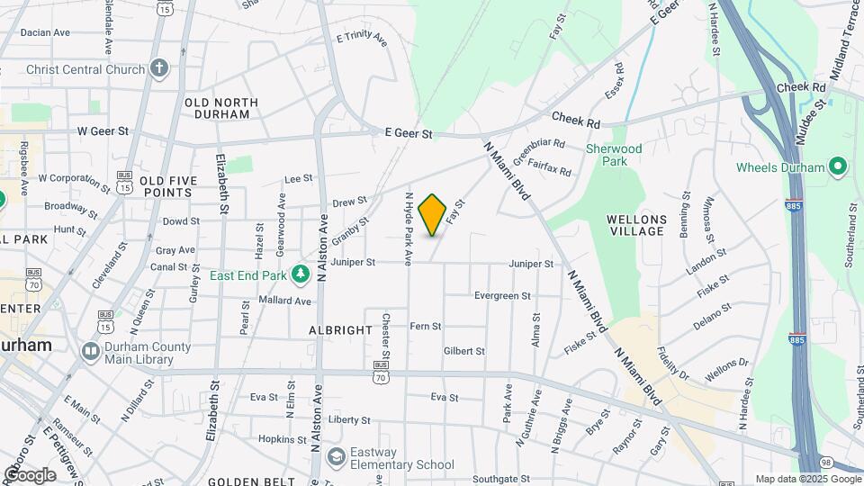 1309 Fay St Map and Location Details