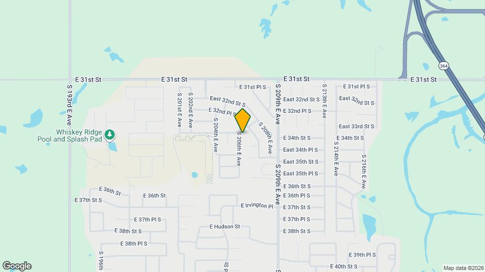 3359 S 206th E Ave Map and Location Details