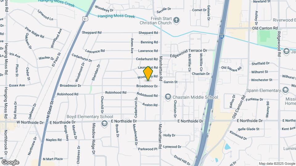 734 Broadmoor Dr Map and Location Details