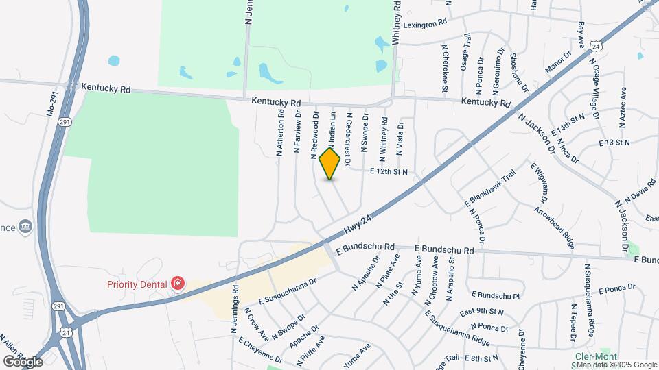 1112 N Indian Ln Map and Location Details