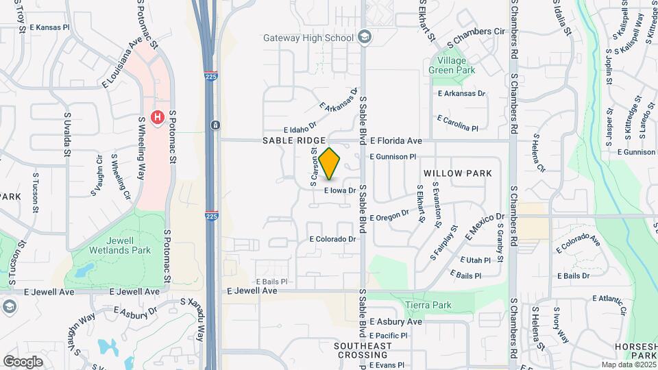 14293 E Iowa Dr Map and Location Details