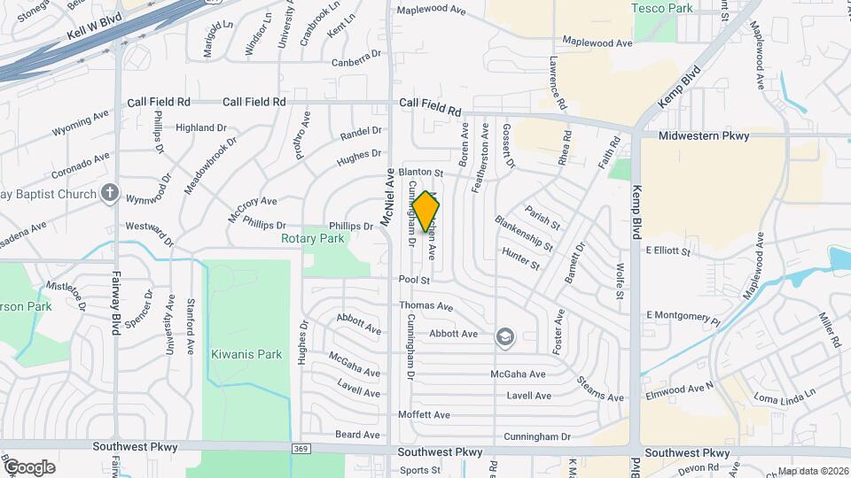 4328 McCutchen Ave Map and Location Details