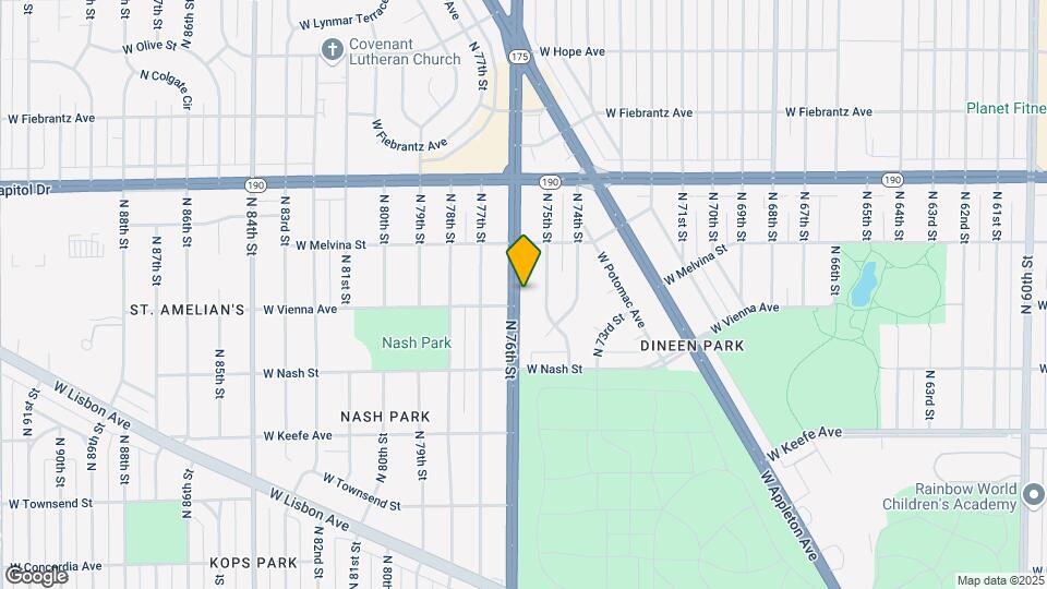 3812 N 76th St Map and Location Details