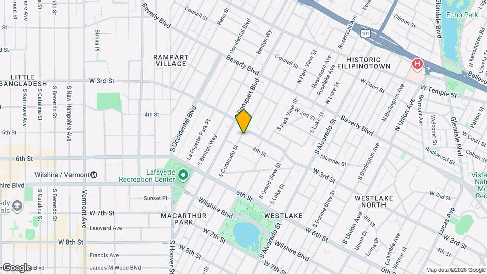 316 S Coronado St Mapa y Detalles de la Ubicación