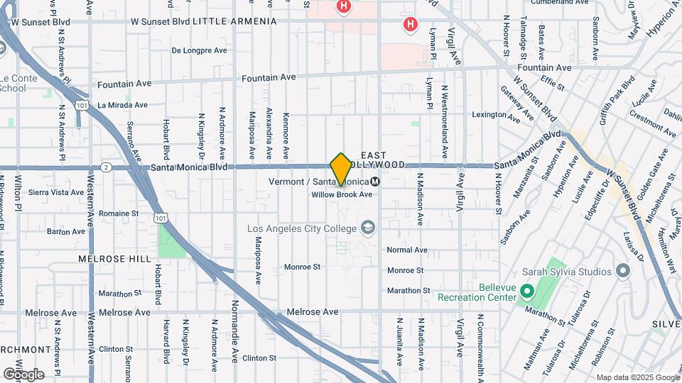1001 N Berendo St Mapa y Detalles de la Ubicación