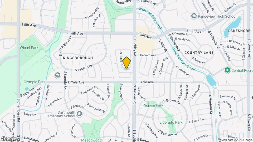 2636 S Olathe Way Map and Location Details