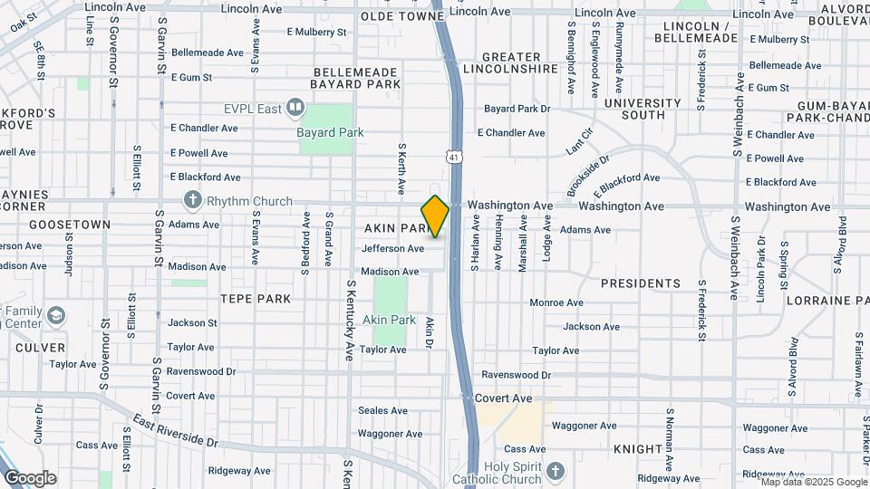 1132 Jefferson Ave Map and Location Details