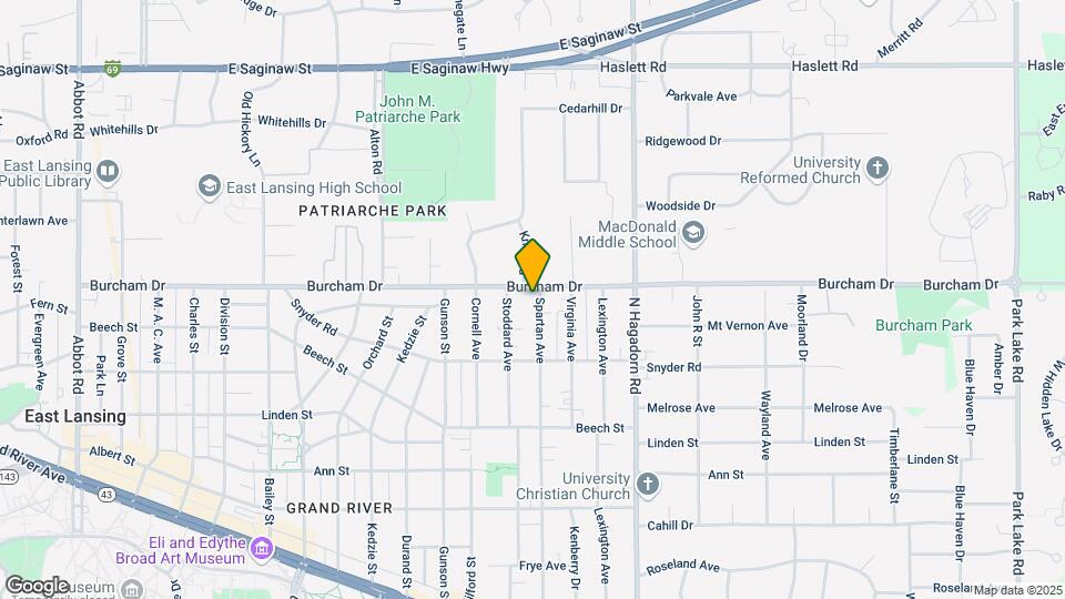 1230 Burcham Dr Map and Location Details