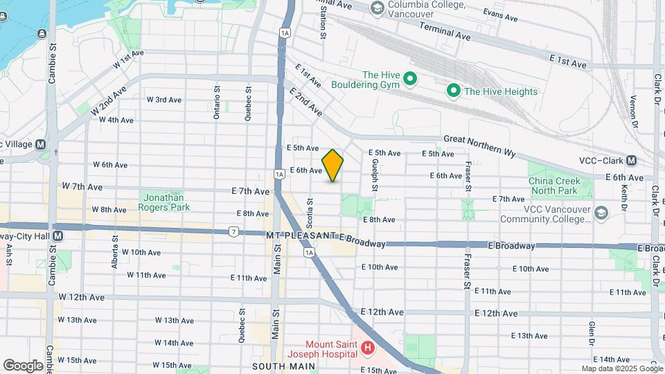 339 E 7th Ave Map and Location Details