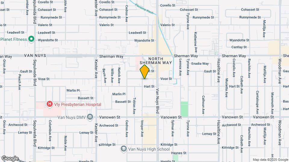 14554 Vose St Map and Location Details