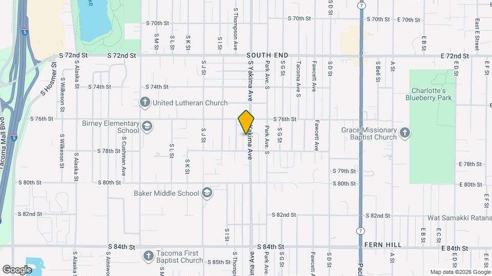 7630 S Yakima Ave Map and Location Details