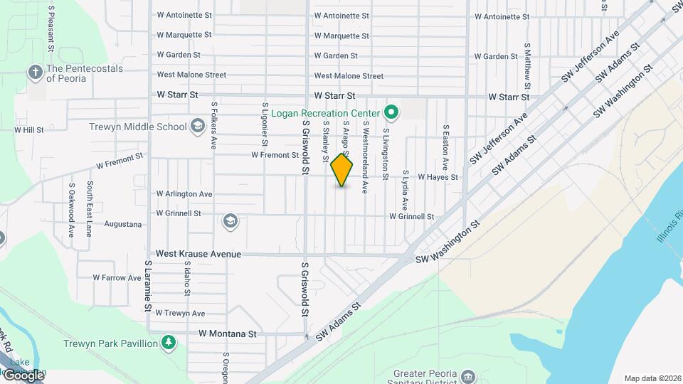 1615 S Arago St Mapa y Detalles de la Ubicación