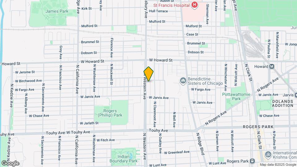 7453 N Western Ave Mapa y Detalles de la Ubicación