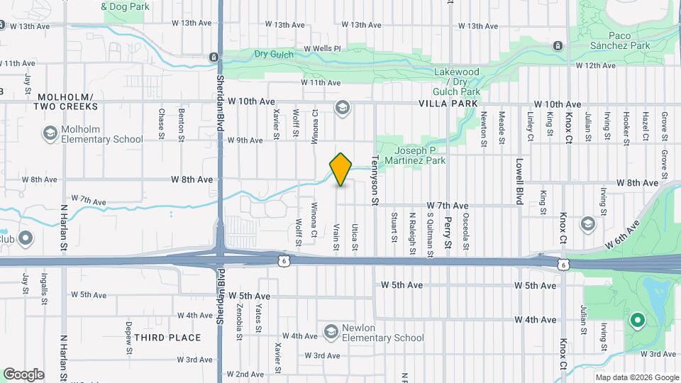 740 Vrain St Map and Location Details