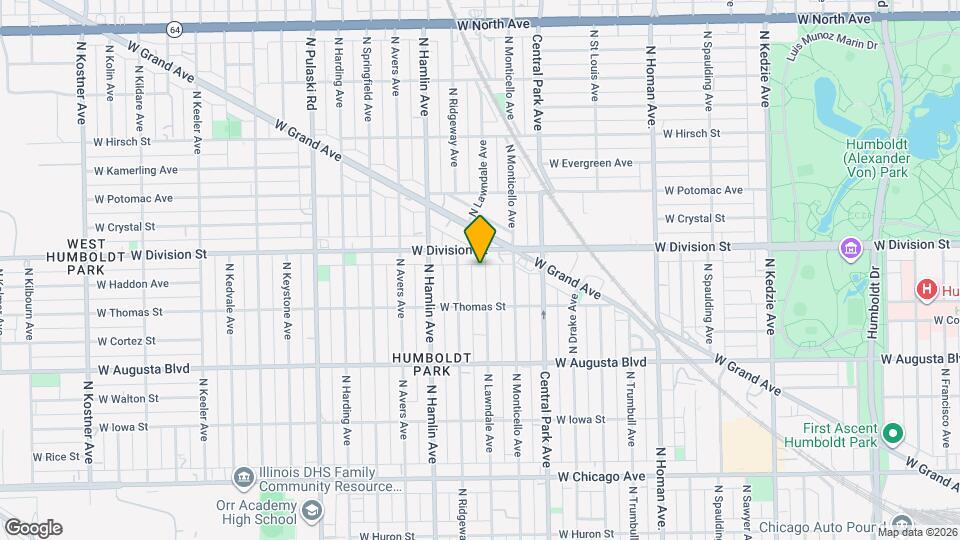 1140 N Lawndale Ave Map and Location Details