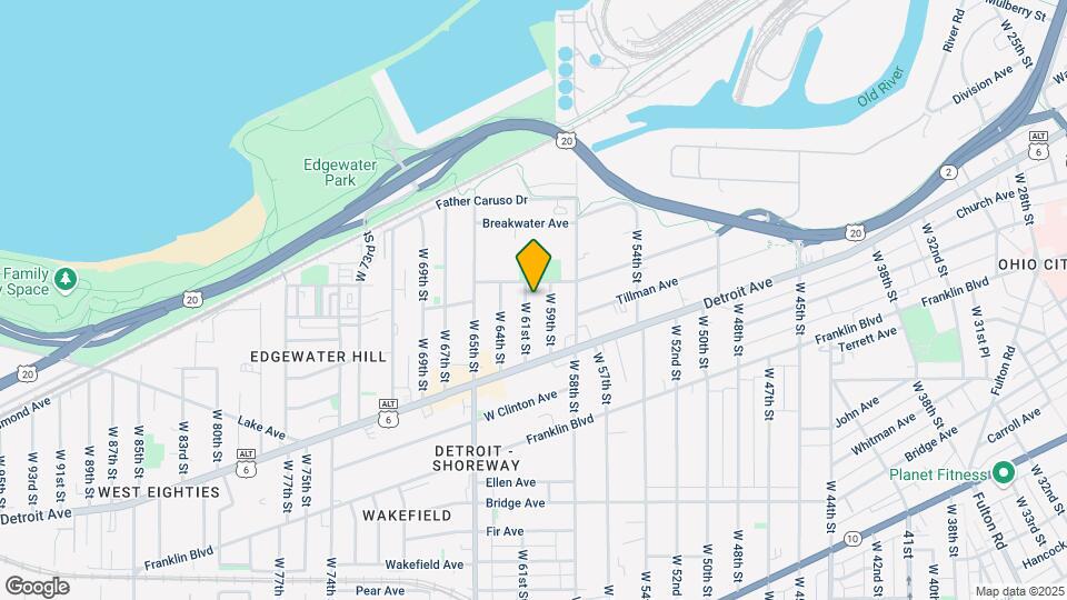 1327 W 61st St Mapa y Detalles de la Ubicación