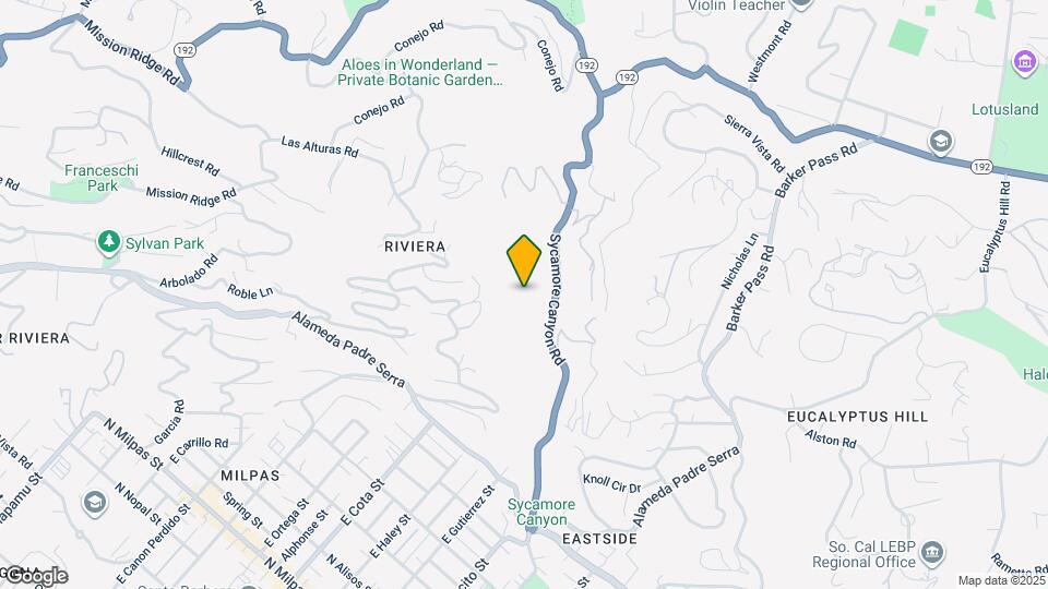 1569 Sycamore Canyon Rd Map and Location Details