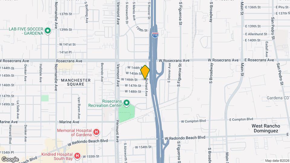 14603 S Orchard Ave Mapa y Detalles de la Ubicación