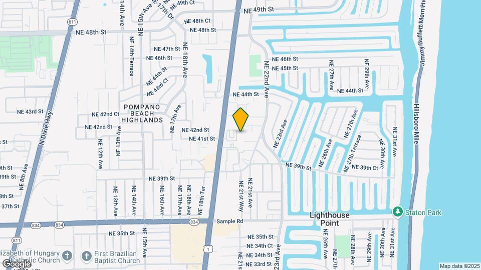 4121 NE 21st Terrace Map and Location Details