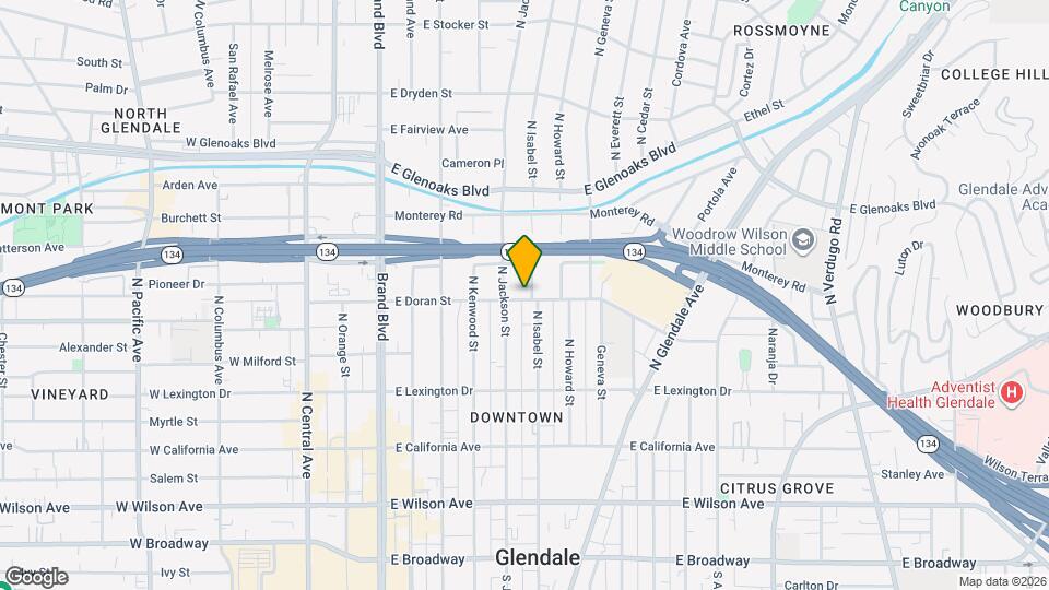601 N Isabel St, Unit 101 Map and Location Details