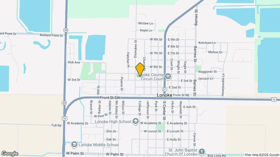 414 W 3rd St Map and Location Details